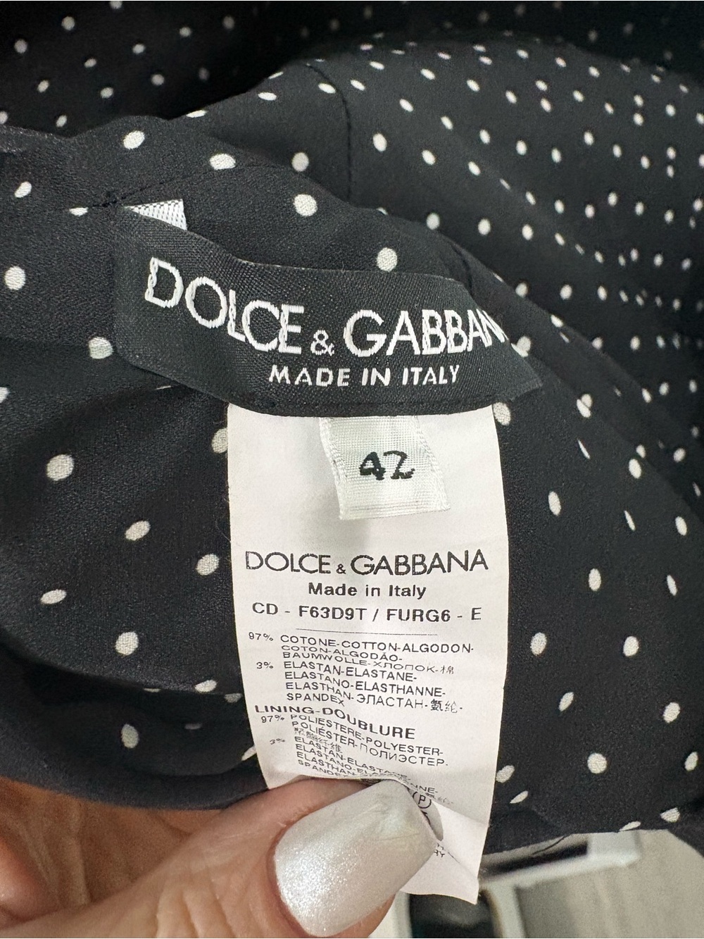 $2,190 NWT Dolce Gabbana Jewel Buttons Chris- Cross  Back Sz 42 - Picture 9 of 11